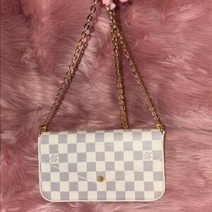 💎Louis Vuitton Pochette Felicie Damier Azur💎